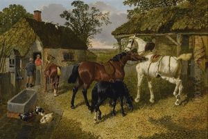 The Stable Yard by John Frederick Herring the Younger