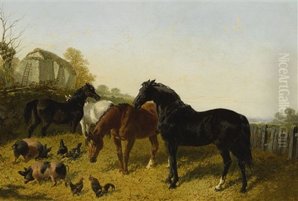 Horses And Chickens - view 1