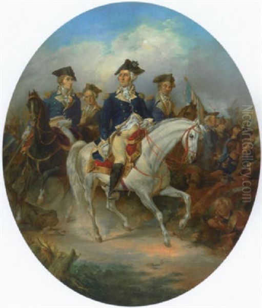 George Washington And His Generals At The Battle Of Yorktwon C.1840-1845 - view 1