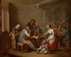 Fumeurs Et Buveurs Dans Une Taverne