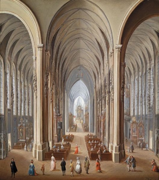 Ein Gotisches Kircheninterieur - view 1