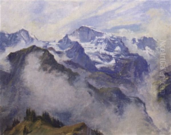 Morgen Auf Der Schynige Platte (monch Und Jungfrau) - view 1