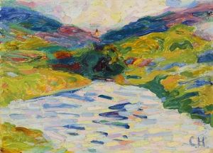 Landschaft Mit Flusslauf Landschaft Mit Flusslauf