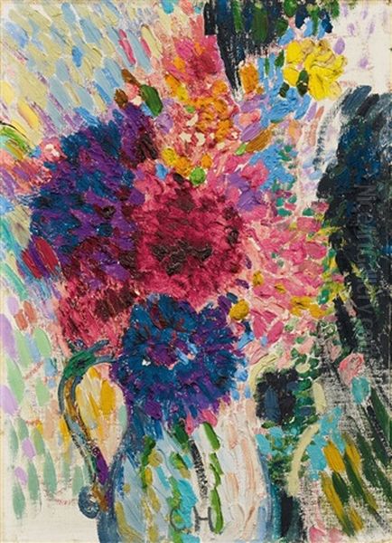 Bluten In Blauer Vase - view 1