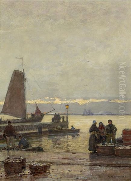 Abendstimmung Am Pier Mit Fischern - view 1