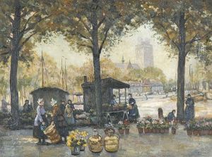 Hollandischer Blumenmarkt by Hans Herrmann