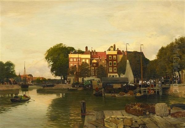 Kanal In Dordrecht - view 1