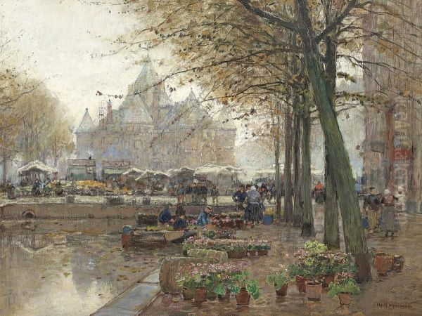 Markt In Amsterdam Mit Blick Auf De Waag - view 1