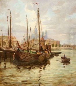 Hafenansicht Von Amsterdam by Hans Herrmann