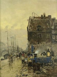 Hollandische Stadt Am Kanal by Hans Herrmann
