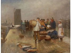 Le Marche Aux Poissons by Hans Herrmann