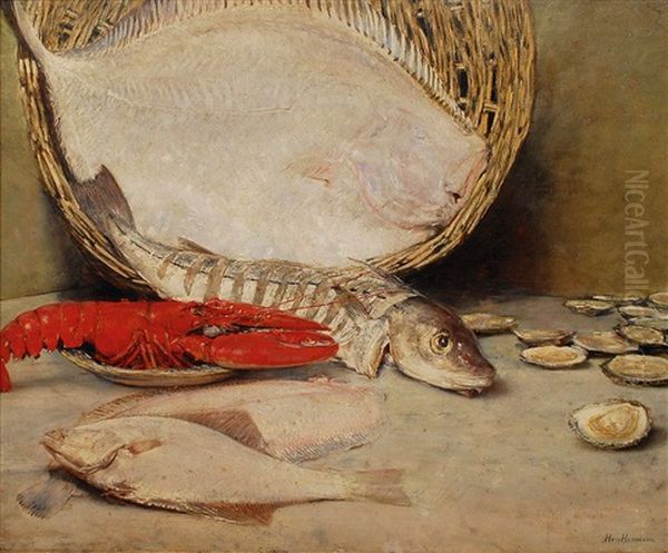 Fischstilleben Mit Hummer Und Austern - view 1