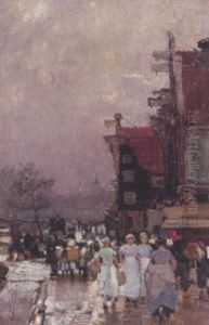 Belebte Marktszene by Hans Herrmann