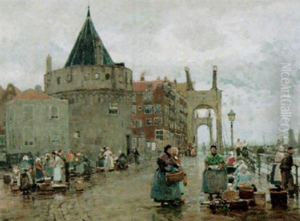 A Market Near The Schreierstoren, Amsterdam - view 1