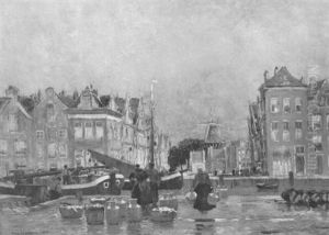 Partie Aus Einer Hollandischen Stadt by Hans Herrmann