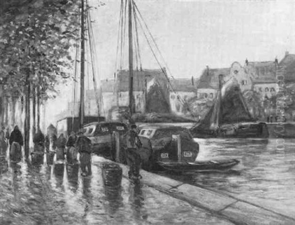 Fischverkauf An Einem Hollandischen Kanal - view 1