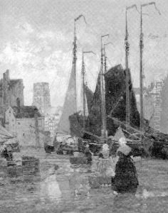 Alt-rotterdam (fischerhafen) by Hans Herrmann
