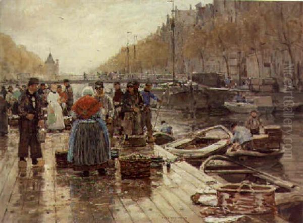 Fishermen On A Quay - view 1