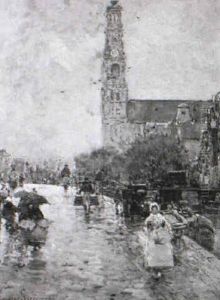 Strasenszene In Amsterdam by Hans Herrmann