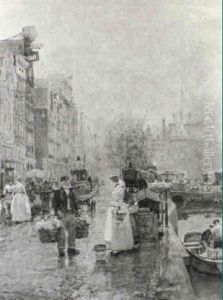Gem_seh,ndler In Dordrechter Hafen by Hans Herrmann