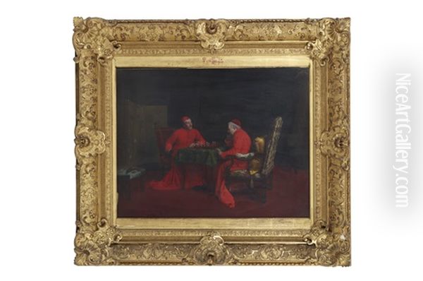 Deux Cardinaux Jouant Aux Echecs - view 1