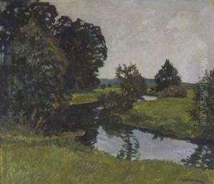 Am Oberlauf Der Hamme by Theodor Herrmann