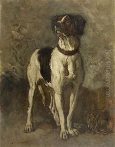 Ein Jagdhund by Charles Herrmann-Leon