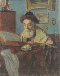 Rabbi With Book by Otto Herschel