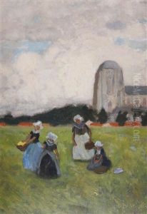 Auf Der Blumenwiese by Otto Herschel