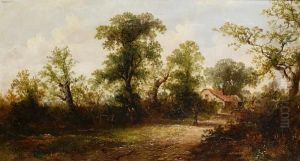 Lane Scene, Surrey by Thomas Stanley Barber