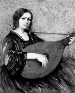 Mandolinenspielerin by Otto Herschel