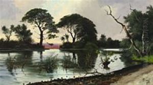 Landscape With Lake And Heather