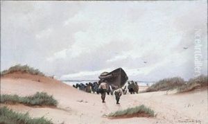 The Lifeboat Is Drawn Through The Dunes