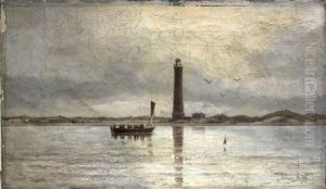 Skagen Fyr, I Forgrunden Robad by Oscar Herschend