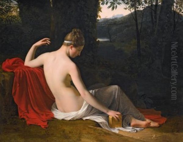 Pandora Reclining In A Wooded Landscape - view 1