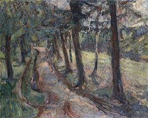 Schattiger Weg Am Waldesrand by Adolf Eduard Herstein