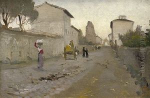 Auf Der Via Appia Bei Rom