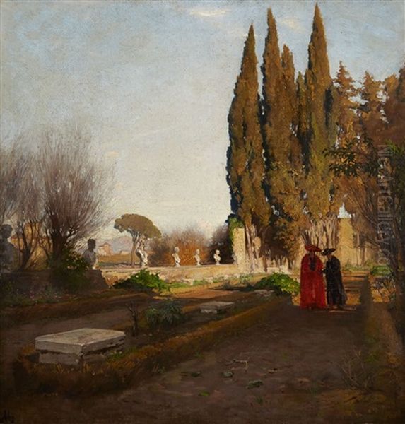 In The Gardens Of Casel Gandolfo - view 1