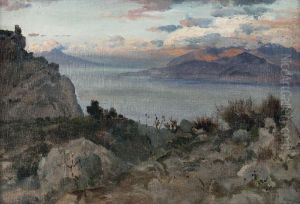 Mediterrane Kustenlandschaft by Albert Hertel