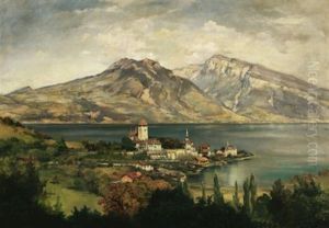 Blick Auf Spiez Am Thuner See by Albert Hertel