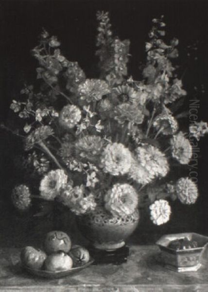 Still Life Of Flowers And Fruit - view 1