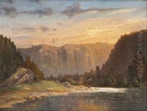 Fjellandskap by Lars Hertervig