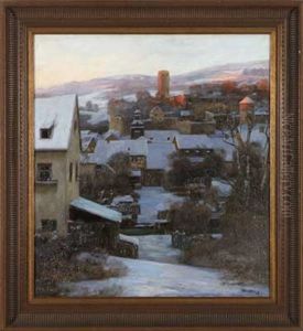 Winternachmittag Uber Eppstein by Wilhelm Jakob Hertling