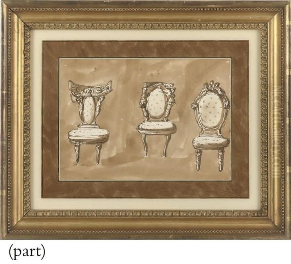 Six Studies Of Neo-classical Furniture - view 1