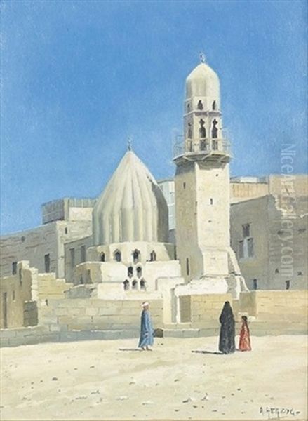 Ansicht Einer Nordafrikanischen Stadt Mit Moschee - view 1