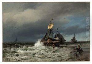 Securing The Anchor by Hermann Herzog