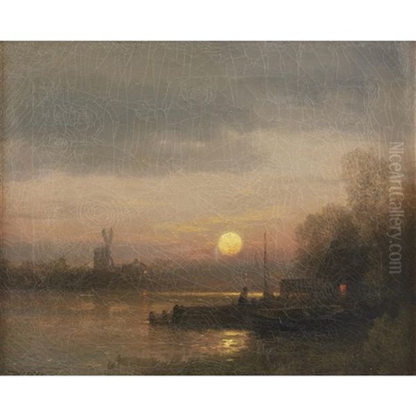 Sunset On A Holland Canal - view 1