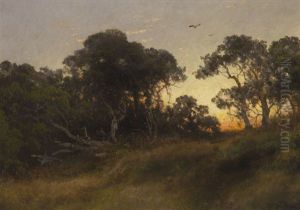 The Oaks At Sunset, Florida by Hermann Herzog
