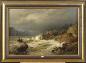Fjord Anime En Norvege by Hermann Herzog