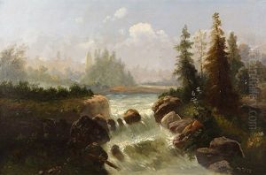 Mountain Stream by Hermann Herzog